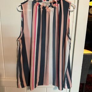 LOFT Blue Sleeveless Blouse